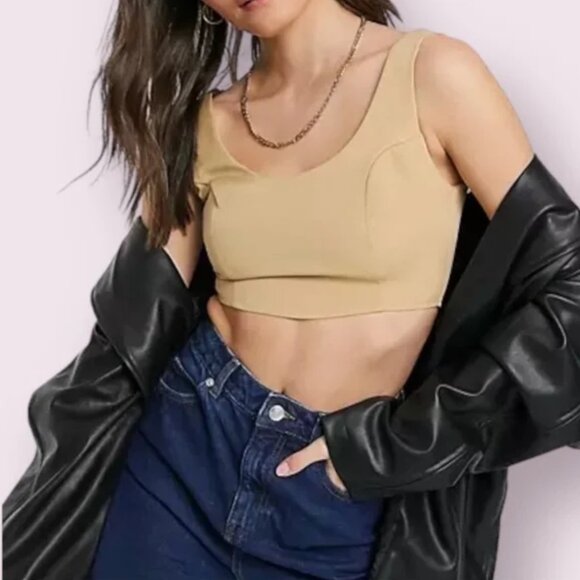 ASOS Square Neck Zipper Corset Top - Picture 1 of 1
